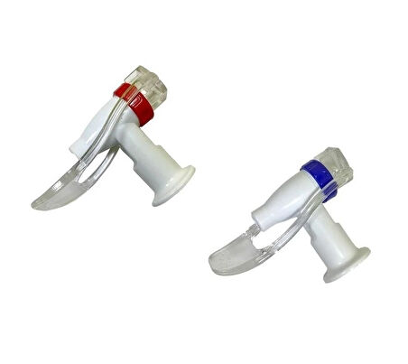 King Uyumlu K8001 Su Pınarı Çeşmesi Şeffaf Kulp Sıcak Soğuk Sebil Musluk Seti