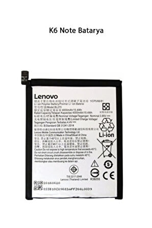 Lenovo K6 Note Batarya Pil