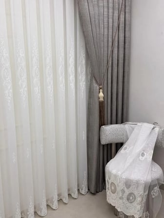 NİVEMESHOME  SAFİR BEYAZ 1/3 TÜL PERDE
