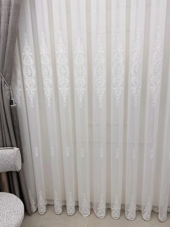 NİVEMESHOME  SAFİR BEYAZ 1/3 TÜL PERDE