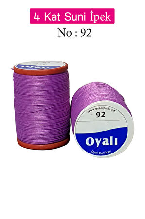 Oyalı 4 Kat Suni İpek İplik İğne Oyası Boncuk İpi Tığ Oyası No:92