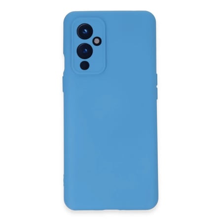 One Plus 9 Kılıf Nano içi Kadife Silikon - Mavi