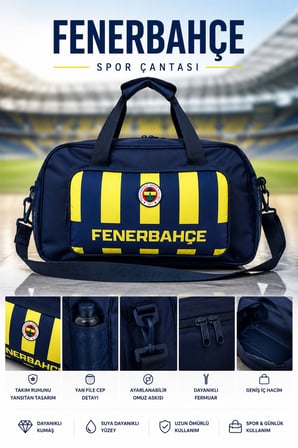 x Dekomus Lisanslı Fenerbahçe 2 Bölmeli Spor Çantası