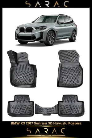Bmw X3 F25 2024 Model Araca Özel 3d Havuzlu Paspas