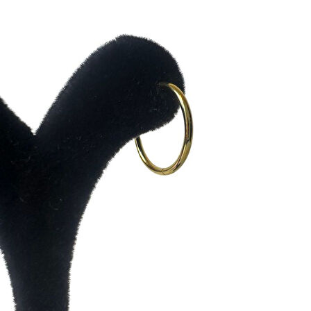 Uretti - Melik 9215 5721 6'lı Halka Küpe 3 Boy 3 Çift Kombin Çoklu Gold Küpe