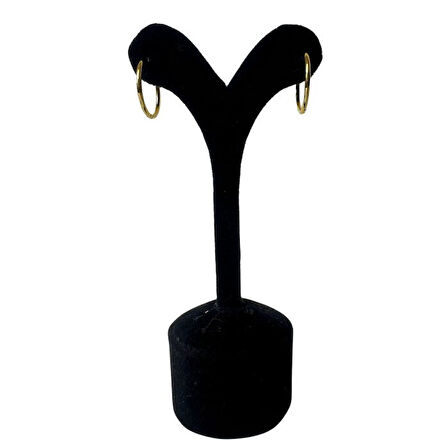 Uretti - Melik 9215 5721 6'lı Halka Küpe 3 Boy 3 Çift Kombin Çoklu Gold Küpe