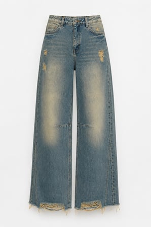 Nina Vintage Wide Leg Denim Pantolon S