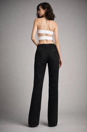 Lara Straight Fit Denim Pantolon