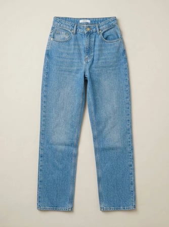 Elena Straight Fit Pantolon  Mid Blue 38