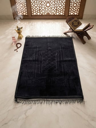 Royam Lüx Kalın Yumuşak Kaymaz Taban Peluş Seccade 80 X 120