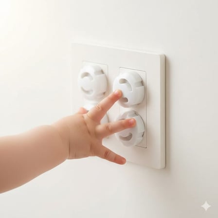 Roichil® 4 Parça Çocuk Güvenlik Topraklı Priz Kapağı Seti-Priz İçi Güvenlik Düğmesi