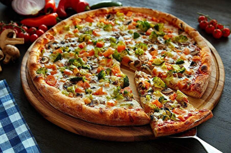 Ahşap Kayın 40 cm Yuvarlak Servis Sunum Pizza Tabağı 