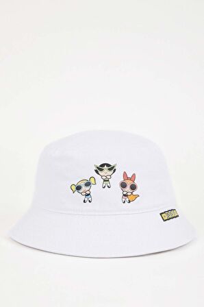 DeFacto Kız Çocuk PowerPuff Girls Pamuklu Bucket Şapka C0594A824SMWT1