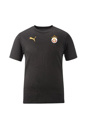 Galatasaray Orijinal Lisanslı Sıfır Yaka Siyah A Takım Antrenman T-Shirt BAYRAK ve Lazer Kutulu