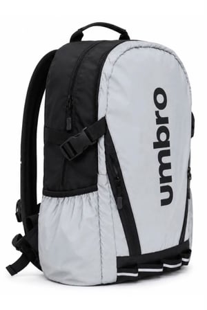 UMBRO Yuki Backpack Gri Su İtici, Reflektörlü Spor Sırt Çantası, Okul Çantası - TT0022