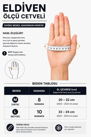 Polar Eldiven Soğuk Hava İçin Sıcak Tutan Yumuşak Dokulu Kışlık Eldiven - 1 Adet