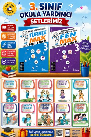 3.Sınıf Türkçe Max + Fen Max + Hayatın Bilgisi Şahane Hikaye Seti