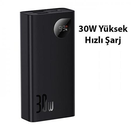 Baseus Premium 10000 mAh Hızlı Şarj Powerbank Beyaz 