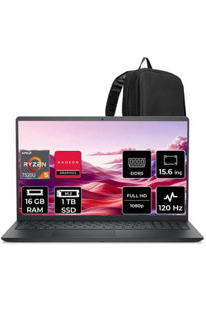 Pro 15 Essential Ryzen 5 7520U 16GB RAM 1TB SSD 15.6" FHD 120Hz FreeDOS PV15255P308 Notebook + PER4 Çanta
