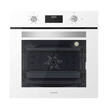 Silverline 2'li İkili Beyaz cam Ankastre Set CS5665W01 65CM Ocak -BO6502W02 Turbo Fırın