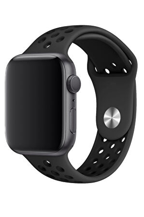 Apple Watch 46mm 10.Nesil Delikli Kordon Yeni Seri 2024 KRD-02 Silikon Strap