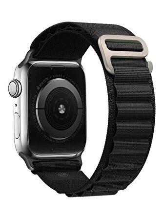 Apple Watch 46mm 10 Serisi Band-74 İşlemeli Hasır Kordon