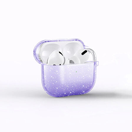 Apple Airpods 3. Nesil Lopard Allstar Airbag 32 Parlayan Simli Saydam Renkli Kılıf