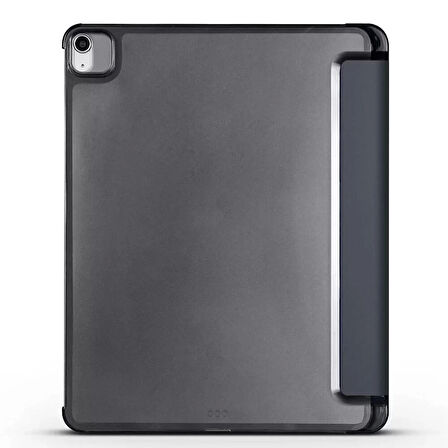 Apple iPad Air 10.9 2022 (5. nesil) Standlı ve Kalem Bölmeli Smart Cover 1-1 Kapaklı Kılıf