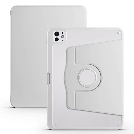 İpad Pro 11 2024 Kılıf  Termik Kalem Bölmeli Dönebilen Standlı Kılıf