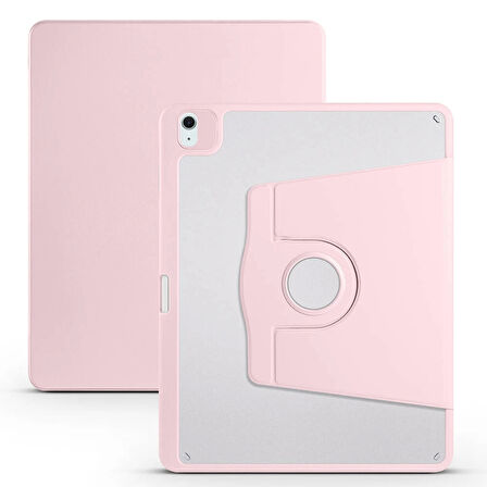 İpad Air 13 2024 Kılıf  Termik Kalem Bölmeli Dönebilen Standlı Kılıf