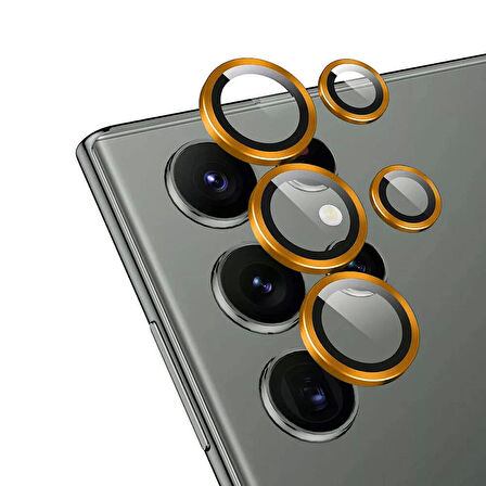 Samsung Galaxy S24 Ultra  CL-12 Premium Safir Parmak İzi Bırakmayan Anti-Reflective Lens Koruma Parlak Renkli Kamera Koruyucu