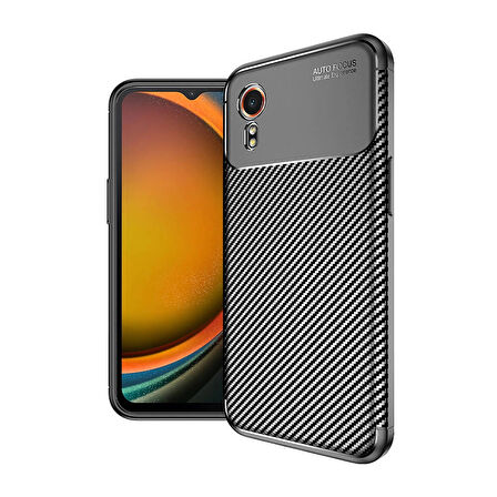 Samsung Galaxy Xcover7 Kılıf  Kamera Korumalı Karbon Desenli Negro Kapak Yüzey Kılıf