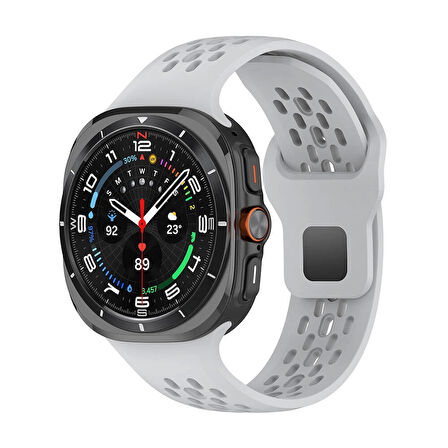 Samsung Galaxy Watch Ultra 47mm Lopard KRD-119 Delikli Tasarım Silikon Kordon