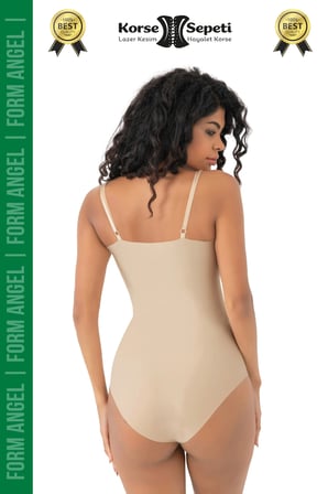 #Korse Kayma Önleyen 2 Beden Küçülten İz Yapmayan Lazer Kesim Göğüs Destekli Body Korse 6'lı Set