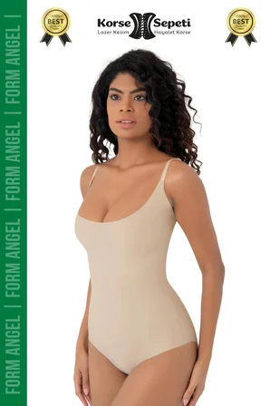#Korse Kayma Önleyen 2 Beden Küçülten İz Yapmayan Lazer Kesim Göğüs Destekli Body Korse 4'lü Set