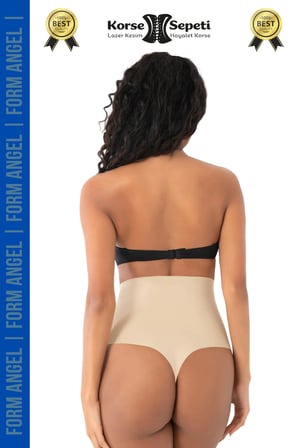 #Korse İz Yapmaz Göstermeyen Kaymaz Doku Toparlayıcı Sıkılaştıran Lazer Kesim String Korse 2'li Set