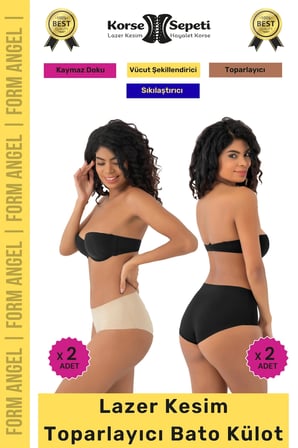 #BatoKülot Karın Basen Toparlayıcı Kaymaz İz Yapmaz Lazer Kesim Toparlayıcı Bato Külot 4'lü Set