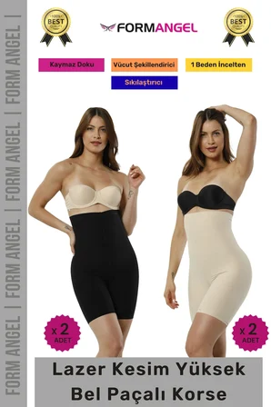 #Korse İz Göstermeyen Kaymaz Lazer Kesim Toparlayıcı Rahat Yüksek Bel Hayalet Slip Korse 4'lü Set