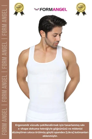 #ErkekKorse Dik Duruş Vücut Bel Göğüs Toparlayıcı Göbek Sıkılaştırıcı Erkek Korse Atlet 2'li Set