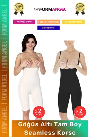 #Korse Dikişsiz Toparlayıcı Kaymaz Seamless Sıkılaştırıcı Kadın Göğüs Altı Tam Boy Korse 4'lü Set