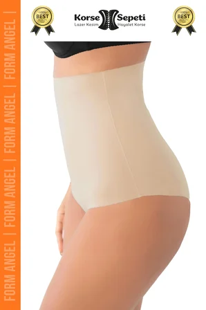 #Korse Toparlayıcı Kaymaz 2 Beden Küçülten Kadın Lazer Kesim Yüksek Bel Slip Korse - 5 Adet
