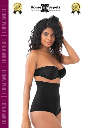 #Korse Toparlayıcı Kaymaz 2 Beden Küçülten Kadın Lazer Kesim Yüksek Bel Slip Korse - 4 Adet