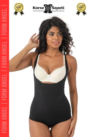 #Korse Kayma Önleyen 2 Beden Küçülten İz Yapmayan Lazer Kesim Göğüs Destekli Body Korse - 2 Adet