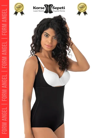 #Korse Kayma Önleyen 2 Beden Küçülten İz Yapmayan Lazer Kesim Göğüs Destekli Body Korse - 2 Adet
