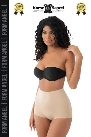 #Korse İz Yapmayan 2 Beden Küçülten Kaymaz Toparlayıcı Lazer Kesim Slip Korse - 5 Adet