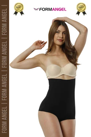 #Korse 2 Beden İncelten Lazer Kesim İz Göstermeyen Kaymaz Toparlayıcı Yüksek Bel Slip Korse - 5 Adet