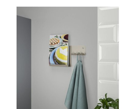 IKEA HAVREKROSS duvar askısı , açık gri-bej, 23x13 cm 