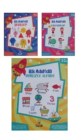 5+ Yaş Çocuklar İçin İlk Adımda Aktivite Ve Etkinlik Kitapları 3 Kitap
