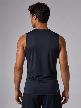 UMBRO Dry Top Erkek Lacivert Spor Atlet Sıfır Kollu Tişört TF0059
