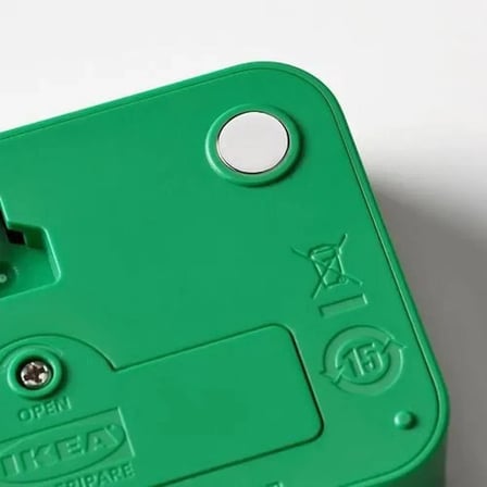 IKEA LJUNGPIPARE fonksiyonel saat , yeşil, 8x7 cm 